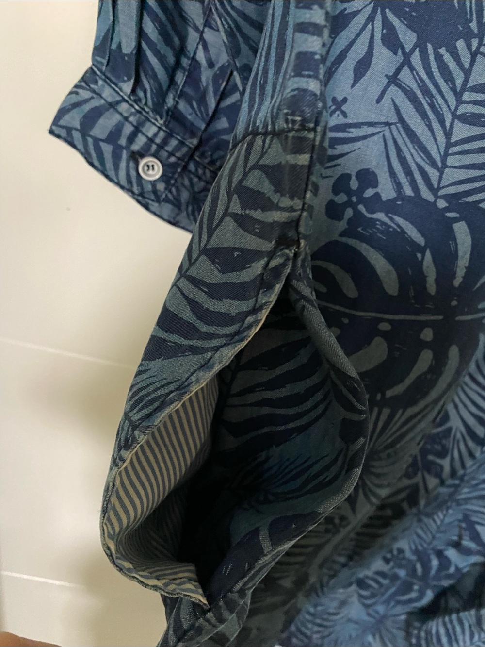 Picadilly Canada Blue Tropical Print Button Tunic Dress - 100% Lyocell - Picture 8 of 10